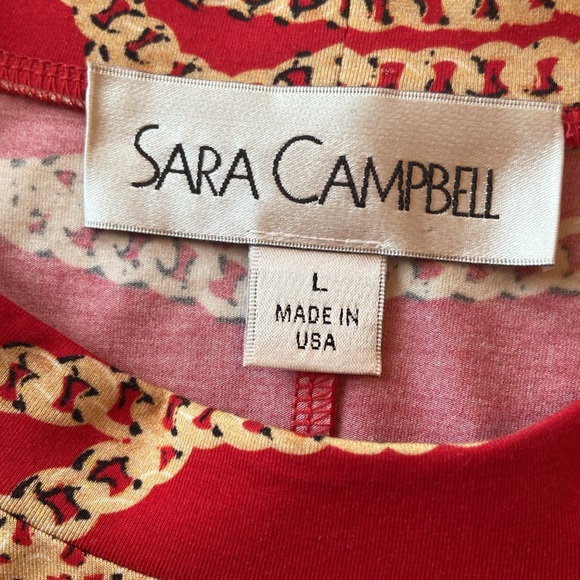 Sara Campbell red top size large - Picture 2 of 3